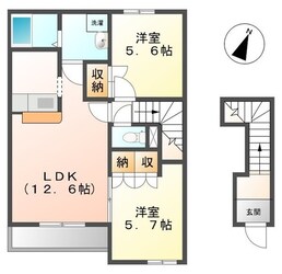 カリーノ桜井Ⅰの物件間取画像